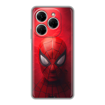 Силиконовый чехол на Tecno Spark 20 Pro с принтом Spiderman Человек паук