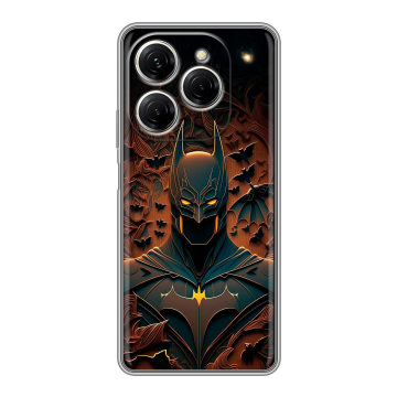 Силиконовый чехол на Tecno Spark 20 Pro с принтом Batman Бэтмен