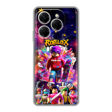 Силиконовый чехол на Tecno Spark 20 Pro с принтом Roblox Роблокс Силиконовый чехол на Tecno Spark 20 Pro с принтом Roblox Роблокс