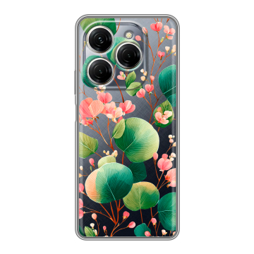 Силиконовый чехол на Tecno Spark 20 Pro с принтом женский