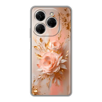 Силиконовый чехол на Tecno Spark 20 Pro с принтом женский