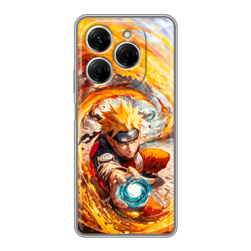 Силиконовый чехол на Tecno Spark 20 Pro с принтом Аниме Наруто Naruto