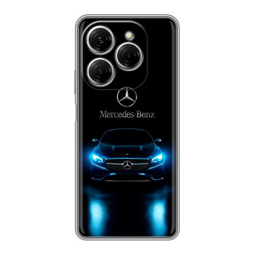 Силиконовый чехол на Tecno Spark 20 Pro с принтом Mercedes Мерседес