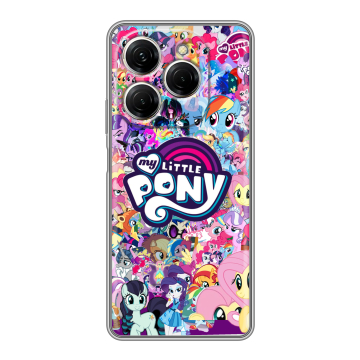 Силиконовый чехол на Tecno Spark 20 Pro с принтом My little pony Дружба чудо
