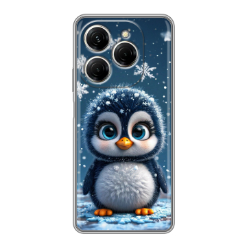 Силиконовый чехол на Tecno Spark 20 Pro с принтом Новый год