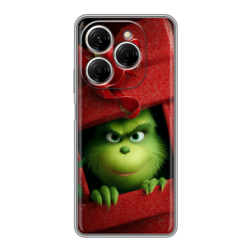 Силиконовый чехол на Tecno Spark 20 Pro с принтом Новый год