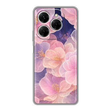 Силиконовый чехол на Tecno Spark 20 Pro с принтом женский