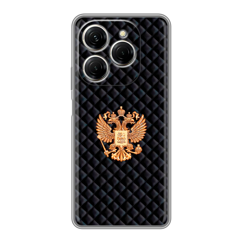 Силиконовый чехол на Tecno Spark 20 Pro с принтом Герб России принт Силиконовый чехол на Tecno Spark 20 Pro с принтом Герб России принт