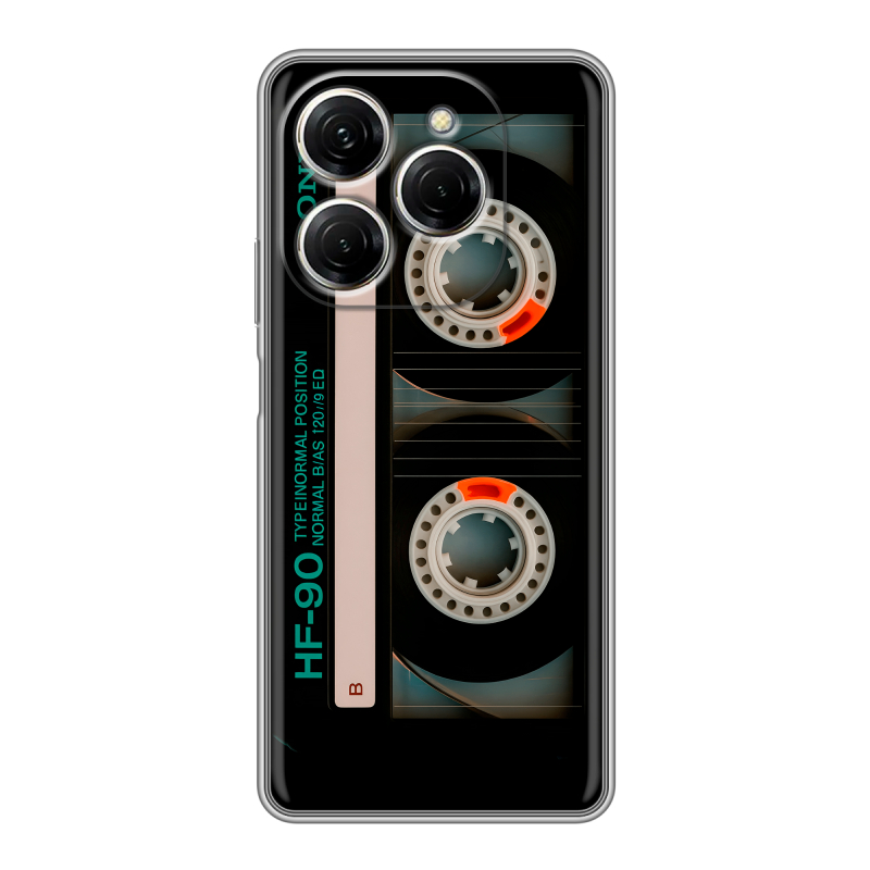 Силиконовый чехол на Tecno Spark 20 Pro с принтом Кассета Силиконовый чехол на Tecno Spark 20 Pro с принтом Кассета