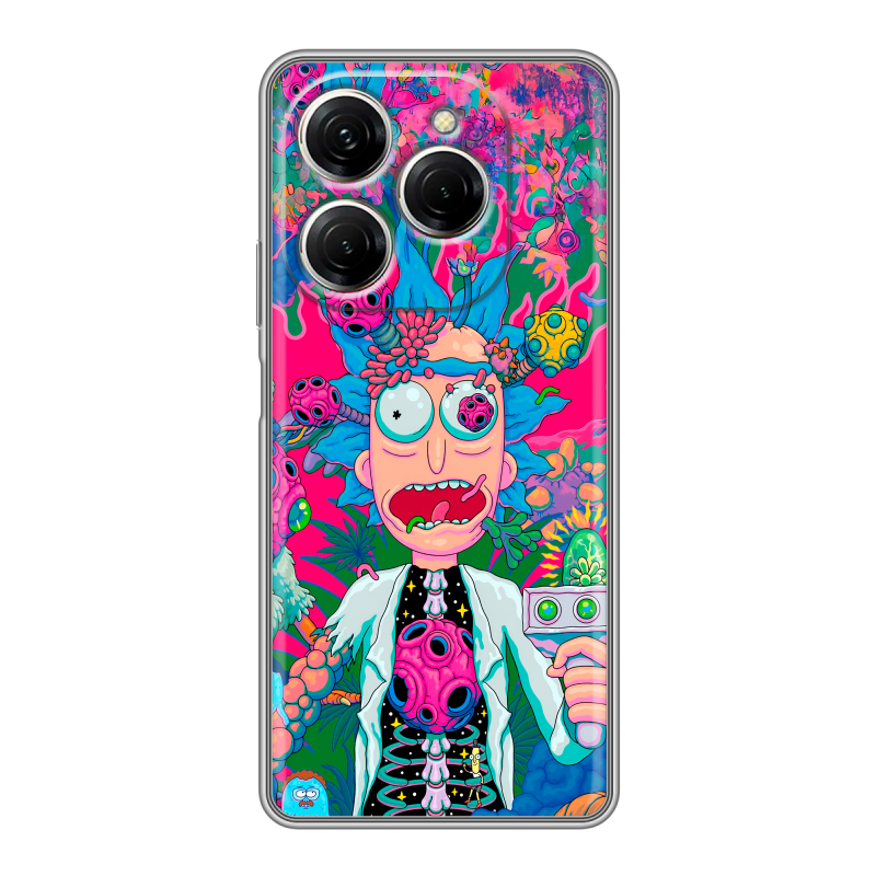 Силиконовый чехол на Tecno Spark 20 Pro с принтом Рик и Морти Rick Morty Силиконовый чехол на Tecno Spark 20 Pro с принтом Рик и Морти Rick Morty