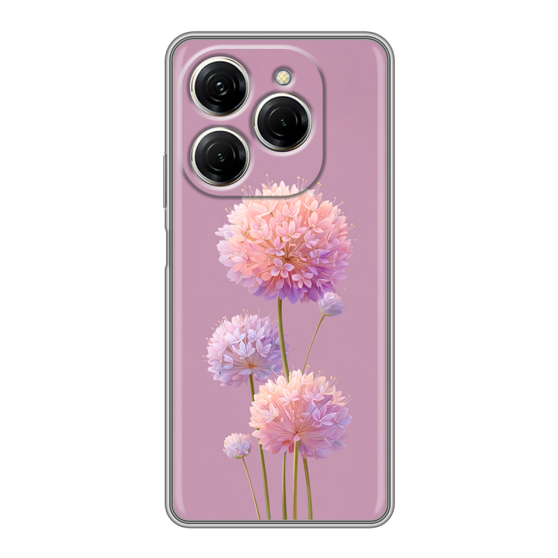 Силиконовый чехол на Tecno Spark 20 Pro с принтом Цветы Силиконовый чехол на Tecno Spark 20 Pro с принтом Цветы