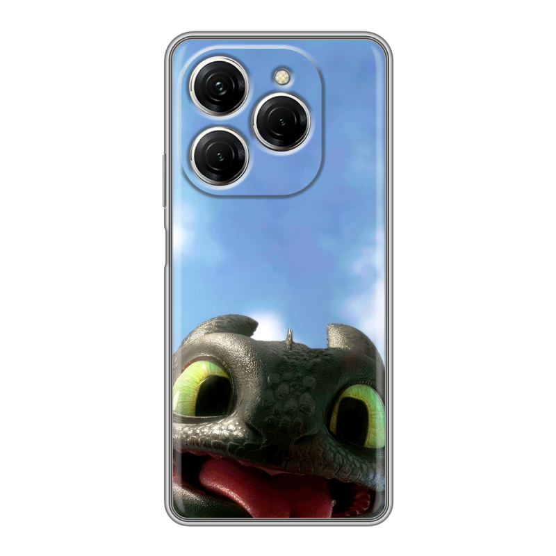Силиконовый чехол на Tecno Spark 20 Pro с принтом Как приручить дракона Силиконовый чехол на Tecno Spark 20 Pro с принтом Как приручить дракона