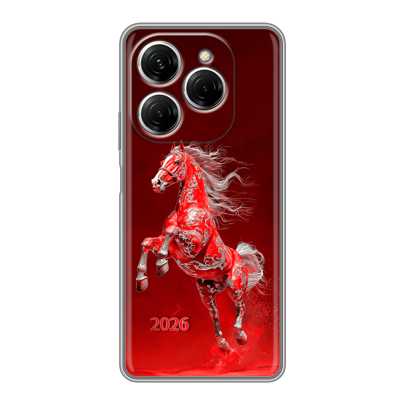 Силиконовый чехол на Tecno Spark 20 Pro с принтом Новый год Силиконовый чехол на Tecno Spark 20 Pro с принтом Новый год