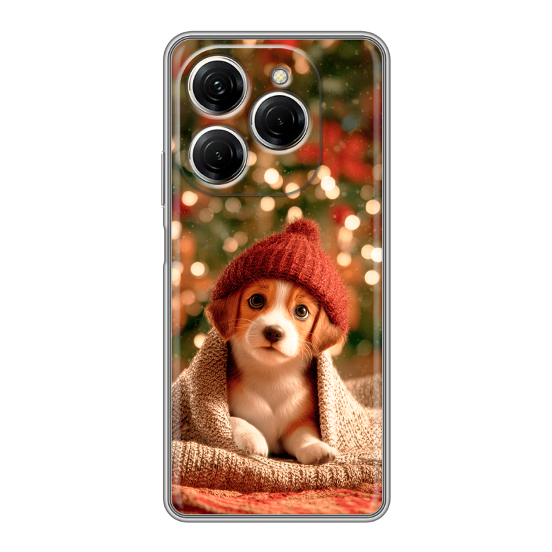 Силиконовый чехол на Tecno Spark 20 Pro с принтом Новый год Силиконовый чехол на Tecno Spark 20 Pro с принтом Новый год