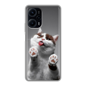 Силиконовый чехол на Xiaomi RedMi Note 12 Turbo с принтом Коты Силиконовый чехол на Xiaomi RedMi Note 12 Turbo с принтом Коты