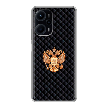 Силиконовый чехол на Xiaomi RedMi Note 12 Turbo с принтом Герб России принт