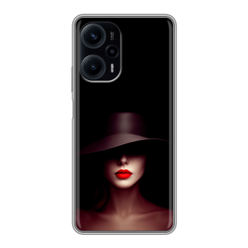 Силиконовый чехол на Xiaomi RedMi Note 12 Turbo с принтом Девушка в шляпе