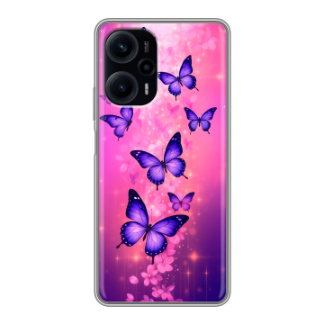 Силиконовый чехол на Xiaomi RedMi Note 12 Turbo с принтом Бабочки