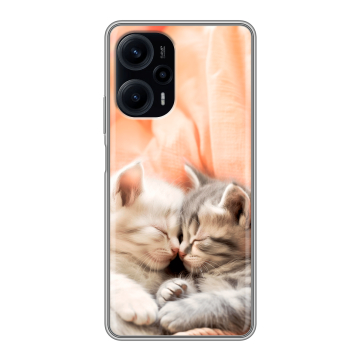 Силиконовый чехол на Xiaomi RedMi Note 12 Turbo с принтом Котята Силиконовый чехол на Xiaomi RedMi Note 12 Turbo с принтом Котята