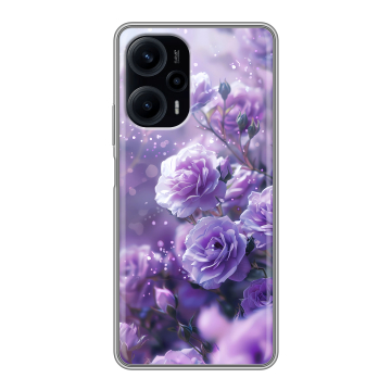 Силиконовый чехол на Xiaomi RedMi Note 12 Turbo с принтом Розы цветы