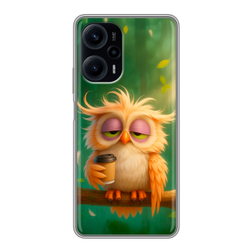 Силиконовый чехол на Xiaomi RedMi Note 12 Turbo с принтом сова
