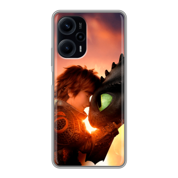 Силиконовый чехол на Xiaomi RedMi Note 12 Turbo с принтом Как приручить дракона Силиконовый чехол на Xiaomi RedMi Note 12 Turbo с принтом Как приручить дракона