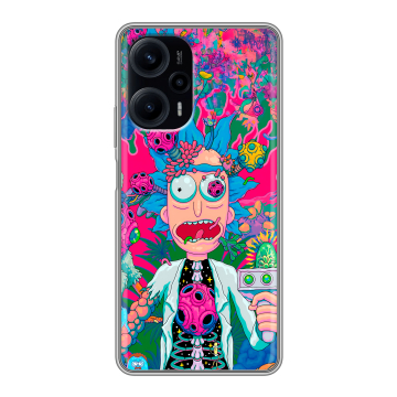 Силиконовый чехол на Xiaomi RedMi Note 12 Turbo с принтом Рик и Морти Rick Morty
