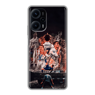 Силиконовый чехол на Xiaomi RedMi Note 12 Turbo с принтом Реал Роналдо Real Ronaldo Силиконовый чехол на Xiaomi RedMi Note 12 Turbo с принтом Реал Роналдо Real Ronaldo