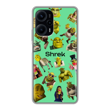 Силиконовый чехол на Xiaomi RedMi Note 12 Turbo с принтом Шрек Shrek Силиконовый чехол на Xiaomi RedMi Note 12 Turbo с принтом Шрек Shrek