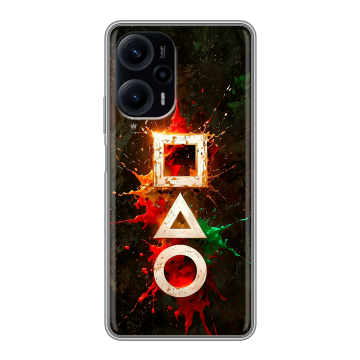Силиконовый чехол на Xiaomi RedMi Note 12 Turbo с принтом Squid Game Игра кальмара