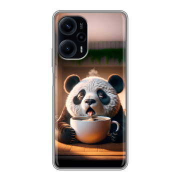 Силиконовый чехол на Xiaomi RedMi Note 12 Turbo с принтом смешная панда