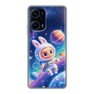Силиконовый чехол на Xiaomi RedMi Note 12 Turbo с принтом Labubu Лабубу