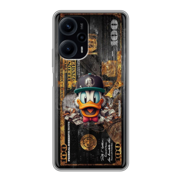 Силиконовый чехол на Xiaomi RedMi Note 12 Turbo с принтом Дональд Дак Доллар