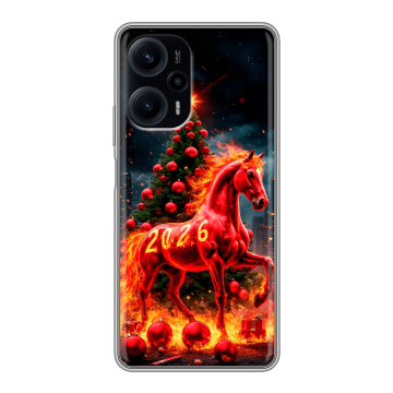 Силиконовый чехол на Xiaomi RedMi Note 12 Turbo с принтом Новый год Силиконовый чехол на Xiaomi RedMi Note 12 Turbo с принтом Новый год