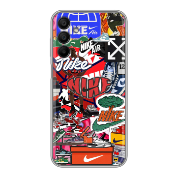 Силиконовый чехол на Samsung Galaxy A15 с принтом Найк Nike яркий