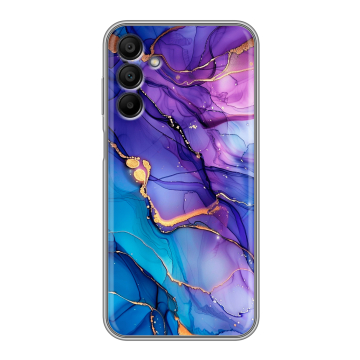 Силиконовый чехол на Samsung Galaxy A15 с принтом синий мрамор Силиконовый чехол на Samsung Galaxy A15 с принтом синий мрамор