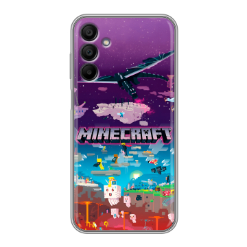 Силиконовый чехол на Samsung Galaxy A15 с принтом Майнкрафт Minecraft