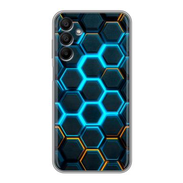 Силиконовый чехол на Samsung Galaxy A15 с принтом Неоновые соты Силиконовый чехол на Samsung Galaxy A15 с принтом Неоновые соты