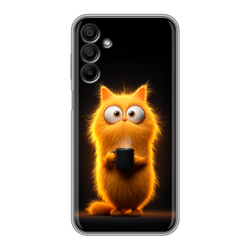 Силиконовый чехол на Samsung Galaxy A15 с принтом Смешной кот