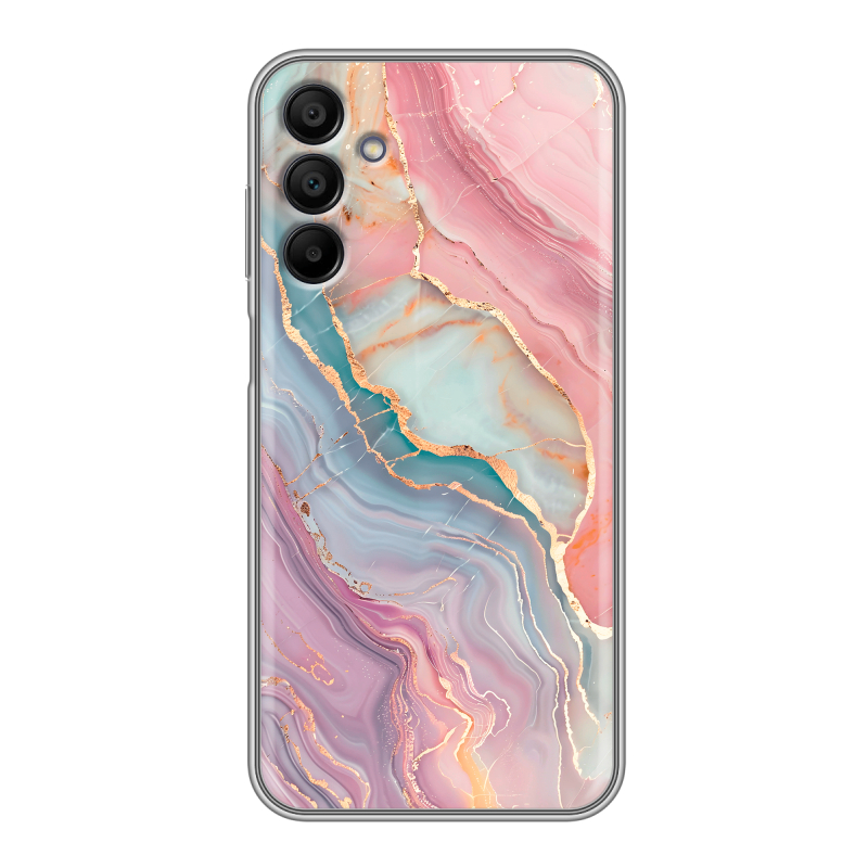Силиконовый чехол на Samsung Galaxy A15 с принтом розовый мрамор Силиконовый чехол на Samsung Galaxy A15 с принтом розовый мрамор