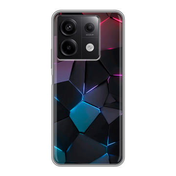 Силиконовый чехол на Xiaomi Redmi Note 13 5G с принтом Геометрия неона Силиконовый чехол на Xiaomi Redmi Note 13 5G с принтом Геометрия неона