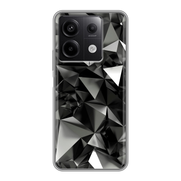 Силиконовый чехол на Xiaomi Redmi Note 13 5G с принтом Черные кристаллы Силиконовый чехол на Xiaomi Redmi Note 13 5G с принтом Черные кристаллы