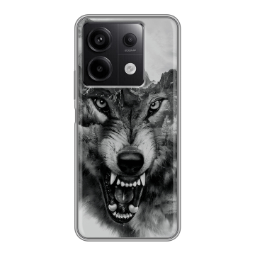 Силиконовый чехол на Xiaomi Redmi Note 13 5G с принтом Волк Силиконовый чехол на Xiaomi Redmi Note 13 5G с принтом Волк