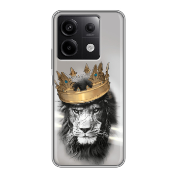 Силиконовый чехол на Xiaomi Redmi Note 13 5G с принтом Лев с короной Силиконовый чехол на Xiaomi Redmi Note 13 5G с принтом Лев с короной