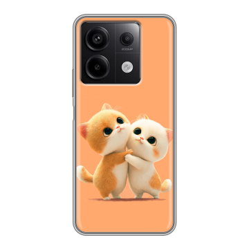 Силиконовый чехол на Xiaomi Redmi Note 13 5G с принтом Милые котики Силиконовый чехол на Xiaomi Redmi Note 13 5G с принтом Милые котики