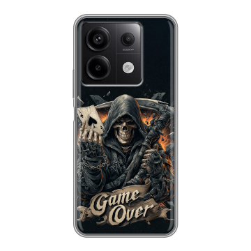 Силиконовый чехол на Xiaomi Redmi Note 13 5G с принтом Скелет карты Силиконовый чехол на Xiaomi Redmi Note 13 5G с принтом Скелет карты