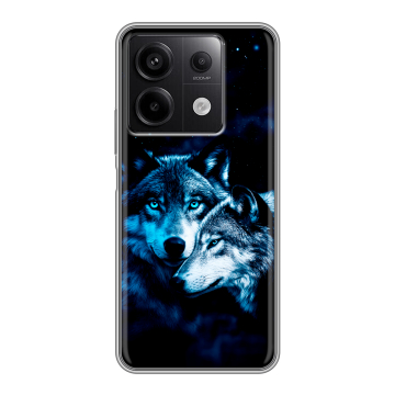 Силиконовый чехол на Xiaomi Redmi Note 13 5G с принтом Волки Силиконовый чехол на Xiaomi Redmi Note 13 5G с принтом Волки