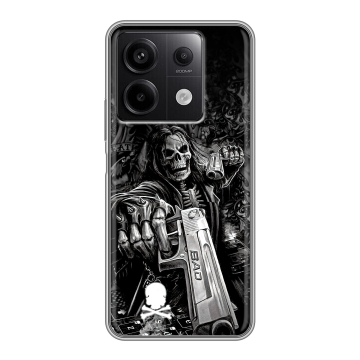 Силиконовый чехол на Xiaomi Redmi Note 13 5G с принтом Скелет Силиконовый чехол на Xiaomi Redmi Note 13 5G с принтом Скелет