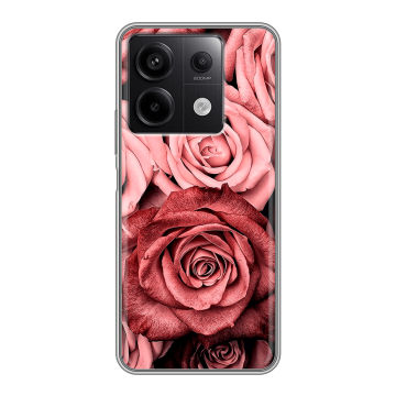 Силиконовый чехол на Xiaomi Redmi Note 13 5G с принтом Цветы розы Силиконовый чехол на Xiaomi Redmi Note 13 5G с принтом Цветы розы
