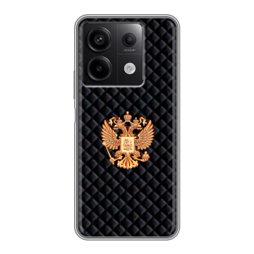 Силиконовый чехол на Xiaomi Redmi Note 13 5G с принтом Герб России принт Силиконовый чехол на Xiaomi Redmi Note 13 5G с принтом Герб России принт
